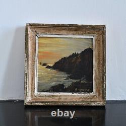 Gabriel Deschamps Oil Painting Pointe Raz Finistère Old French Ocean