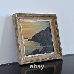 Gabriel Deschamps Oil Painting Pointe Raz Finistère Old French Ocean