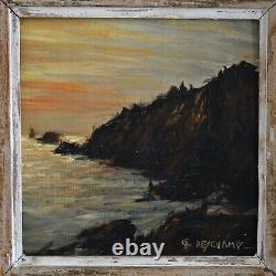 Gabriel Deschamps Oil Painting Pointe Raz Finistère Old French Ocean