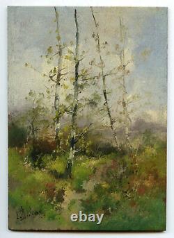 Galien-laloue Eugene Oil On Panel Signed L. Dupuis Handsigned Oil On Wood