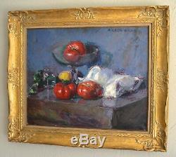 Gard Leon (1901-1979) Still Life With Tomatoes Toulon Paris Marseille Provence