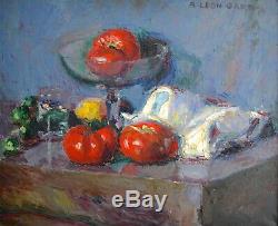 Gard Leon (1901-1979) Still Life With Tomatoes Toulon Paris Marseille Provence