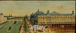 Gare D'orsay, 1925, Paris, Superb Naive Signed Bergez
