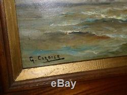 Gaston Corbier Painting Painting Hsb Brittany Fisherman At Sea