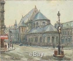 Gaston Laborde Painting Paris Church Of Arts And Crafts Painting 30/40