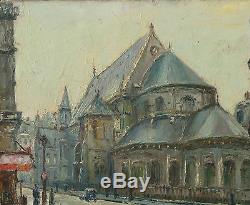 Gaston Laborde Painting Paris Church Of Arts And Crafts Painting 30/40