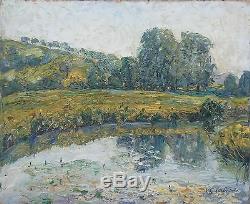 Gaston Laborde Table Hsp Landscape Painting Normand 30/40