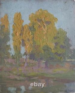 Gaston Prost (1881-1967) (04) oil on wood landscape