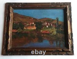 Geo. Syaniny Oil On Pannel Wood Village Of Salvagnac Carjac (lot)