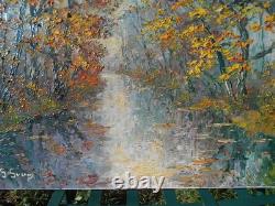 Georges Guérin large oil painting on canvas, Autumn, Bois de Boulogne