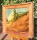 Georges Huet (1860-1935) Abstract Landscape. Oil Painting On Wooden Panel