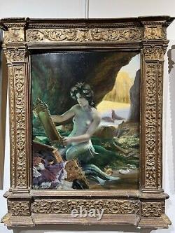 Georges Marie Girardot (1856-1914) Sirène Au Miroir, 1911 Symbolist Art Nouveau