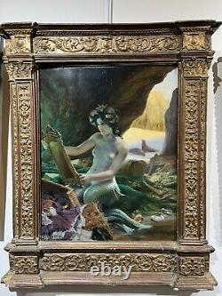 Georges Marie Girardot (1856-1914) Sirène Au Miroir, 1911 Symbolite Art Nouveau