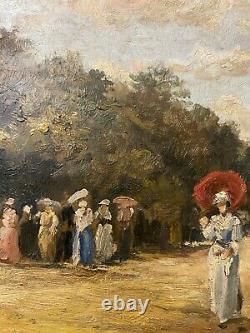 Georges Stein (1870-1955) Paris, Elegant, Avenue Du Bois De Boulogne (foch)