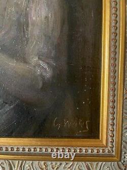 Gerke Henkes (1844-1927) Oil on Wood Panel Signed XIX Holland