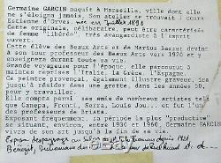 Germaine Garcin 1891. Grand & Outstanding Landscape Animee In Haute-provence