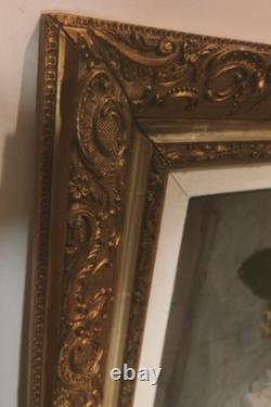 Germany Large Oil Painting on Wood, Framed, Signed and Dated 1913