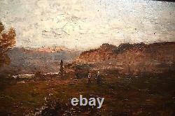 Giacinto Corsi DI Bosnasco Italian Italy Landscape Impressionist XIX