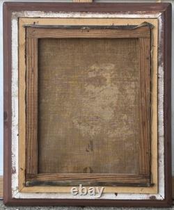 Girl Portrait Original Antique 1930s Oil Painting, Framed