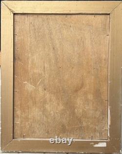 Girl Portrait Original Antique Oil Painting, 1950s, Handmade, Paris School