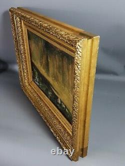 Golden Box Gold Leaf 19th Century. Stunning Condition 47x37 CM Oil On Canvas Offered