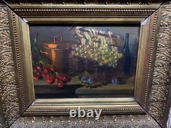 Golden wooden frame, (19th century) oil on mahogany