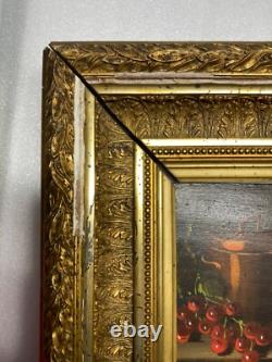 Golden wooden frame, (19th century) oil on mahogany
