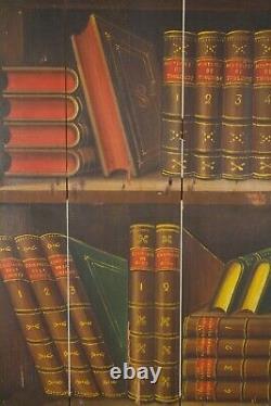 Grand Oil on Wood Illusion Trompe l'Oeil circa 1900