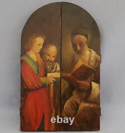Grand Triptyque Ecce Homo Oil Painting On Wood Panels