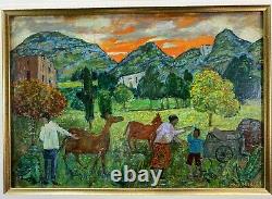Gregoire Michonze (1902-1982) Rare Painting Landscape Anime Origin. Frame 2/2