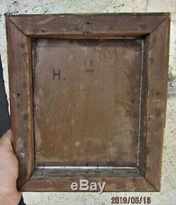Gustave Bienvêtu (1850-1916) Oil On Woodvase Of Rosesframe / Original Plate