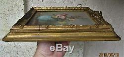 Gustave Bienvêtu (1850-1916) Oil On Woodvase Of Rosesframe / Original Plate