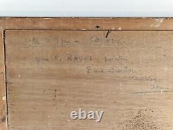 HSP Oil Painting on Wood Panel Marine Landscape Cannes Signed Marine