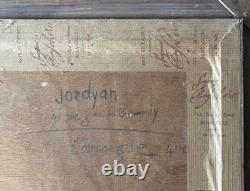 HSP Painting. Early 20th Century Camargue Landscape signed Jordyan + frame
