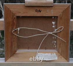 Harry Bonde Petersen Winter Landscape Oil on Wood Signed Painting Frame