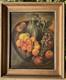 Henderson Ec. American Old Painting Signed Oil On Wood Still Life From 1932