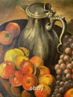 Henderson Ec. American Old Painting Signed Oil on Wood Still Life from 1932