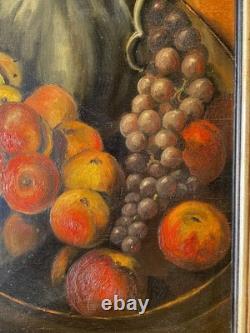 Henderson Ec. American Old Painting Signed Oil on Wood Still Life from 1932