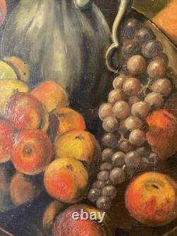 Henderson Ec. American Old Painting Signed Oil on Wood Still Life from 1932