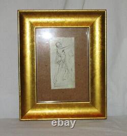 Henri Bouvet (1859-1945) Suite Of 3 Drawings Golden Wood Frames 19th Century