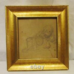 Henri Bouvet (1859-1945) Suite Of 3 Drawings Golden Wood Frames 19th Century