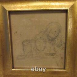 Henri Bouvet (1859-1945) Suite Of 3 Drawings Golden Wood Frames 19th Century