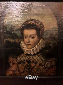 Henri III And Louise Lorraine Oil On Panel Framed Early Xixth