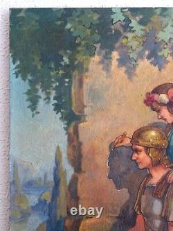 Henri Wirth (1869-1947) - Charming Painting: The Artist & The Young Roman Soldier