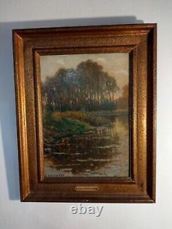 HsP Lakeside by G. Charpentier 19th Century Painting