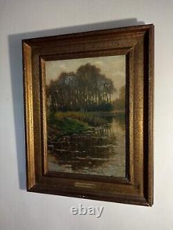 HsP Lakeside by G. Charpentier 19th Century Painting