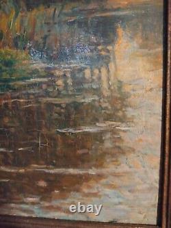 HsP Lakeside by G. Charpentier 19th Century Painting