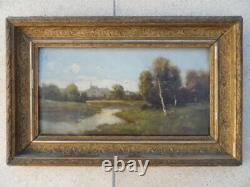 Hsp Ancienne 19th Framed Dlg Paysage Ecole Barbizon Dlg Galien Laloue Dupuy