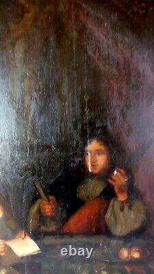 Hsp Oil On Wood Panel 17/18th English School Painting Painting Painting