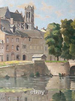 Hsp Painting Amiens Cathedral From The Cange Bridge (sum)